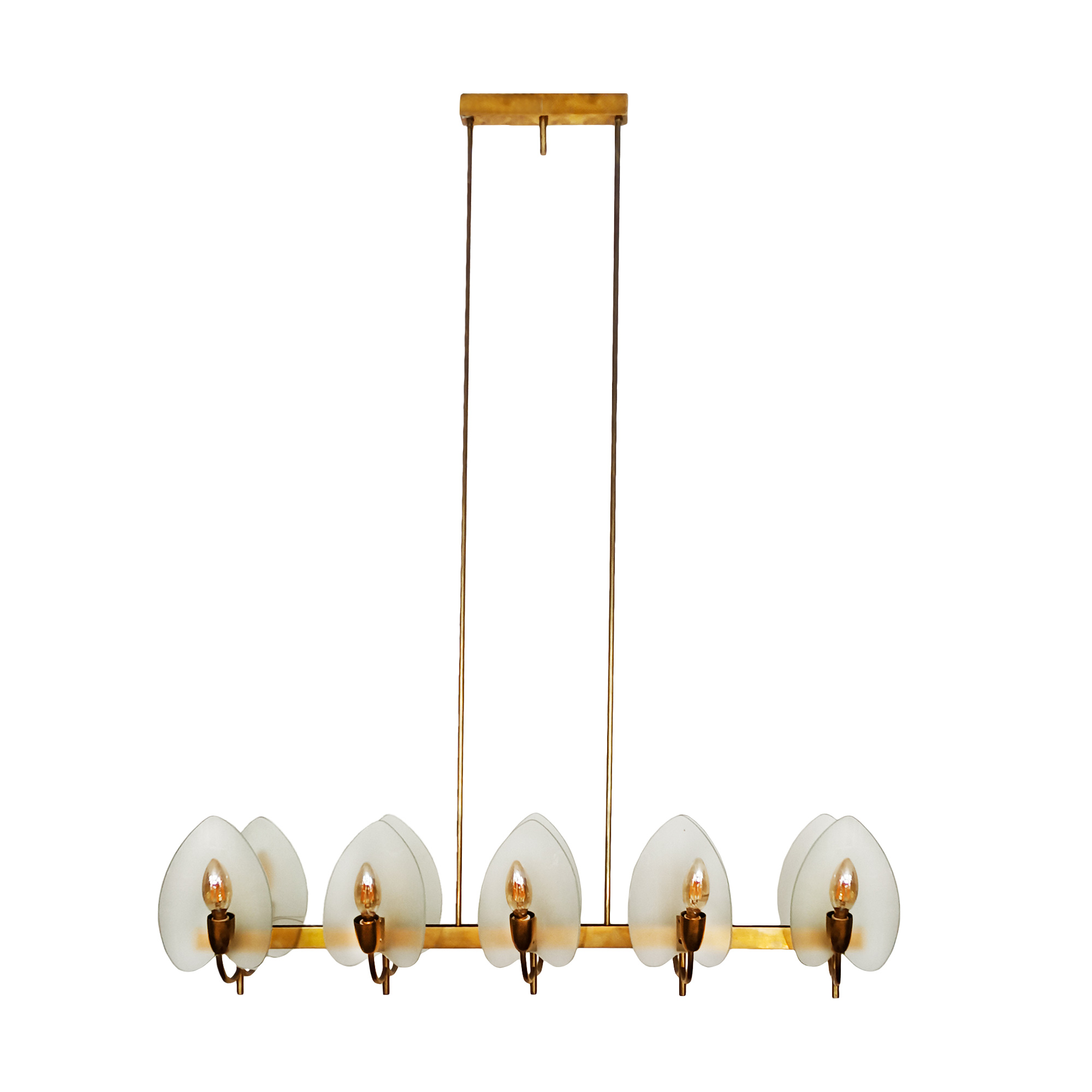 Brass chandelier – Italy 1940-50