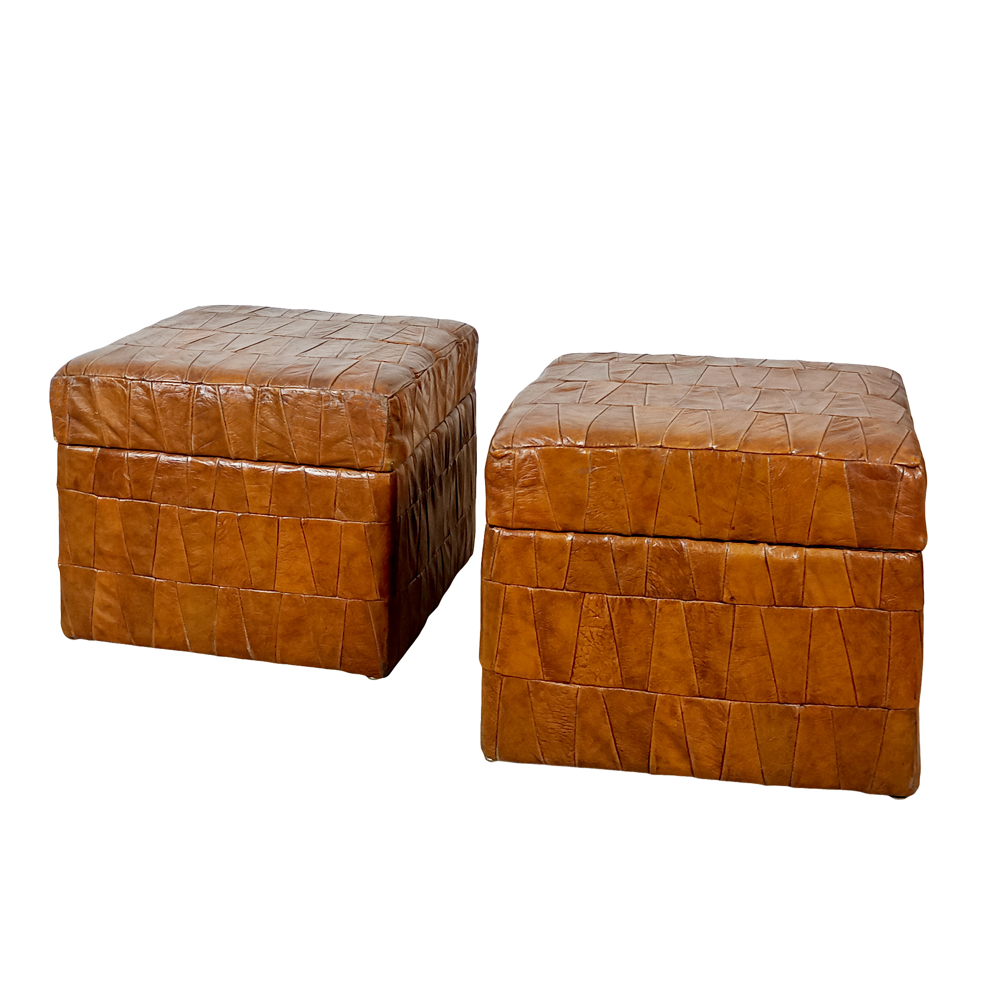 Pair of coffer-pouffes – France 1970